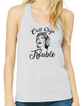 Bella Canvas Ladies' Jersey Racerback Tank Call Sign Trouble B6008