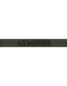 Marines Name Tape Green Embroidered EMB-190