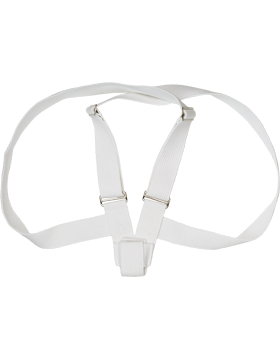 Flag Carrier, Double Strap White Web with Cloth Pouch