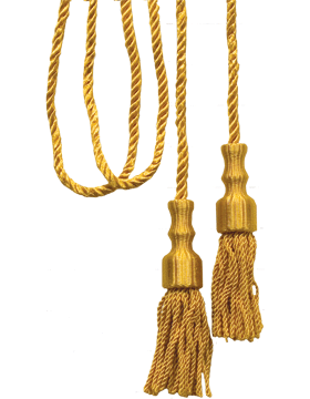 5in Tassels and 9' Cord Gold
