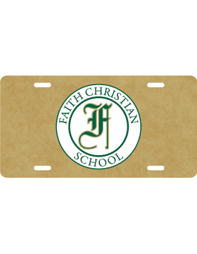 Faith Christian School License Plate