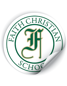 Faith Christian School Round Sticker