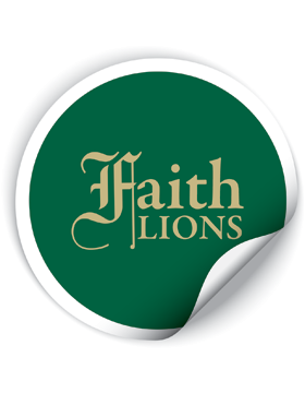 Faith Lions Round Sticker