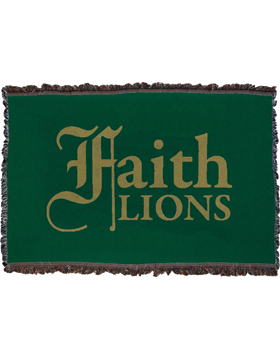 Faith Lions Throw Blanket, Large 38in x 54in