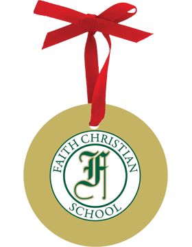 Faith Christian School Christmas Ornament Round