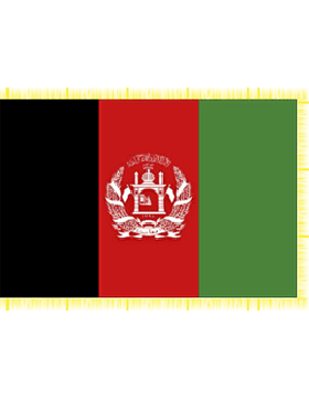Indoor Flag Afghanistan (2) 3x5 With Fringe