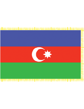 Indoor Flag Azerbaijan (2) 3'x5' With Fringe