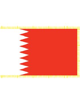 Indoor Flag Bahrain (2) 3'x5' With Fringe