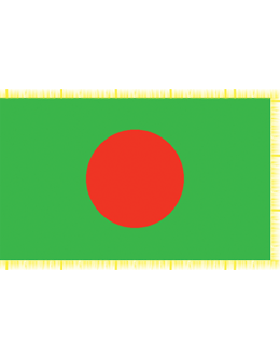 Indoor Flag Bangladesh (4) 4'x6' With Fringe