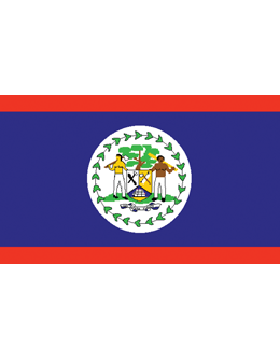 Indoor Flag Belize (1) 3'x5' No Fringe