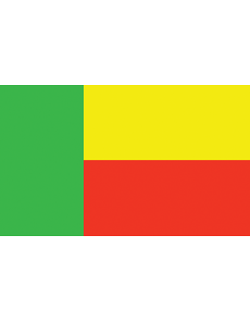 Indoor Flag Benin (3) 4'x6' No Fringe