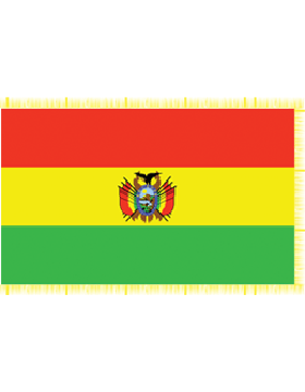 Indoor Flag Bolivia (4) 4'x6' With Fringe