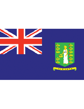 Indoor Flag British Virgin Islands (1) 3'x5' No Fringe