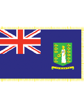 Indoor Flag British Virgin Islands (2) 3'x5' With Fringe