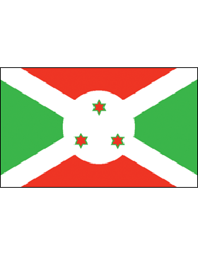 Indoor Flag Burundi (3) 4'x6' No Fringe