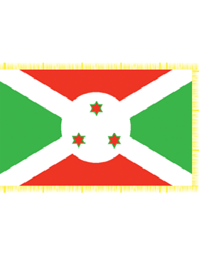 Indoor Flag Burundi (2) 3'x5' With Fringe