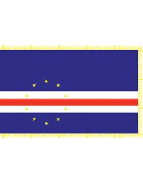 Indoor Flag Cape Verde (2) 3'x5' With Fringe