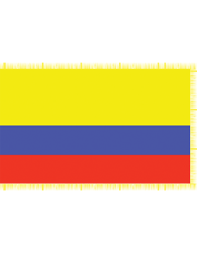 Indoor Flag Colombia (2) 3'x5' With Fringe