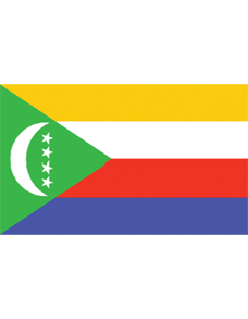 Indoor Flag Comoros (1) 3'x5' No Fringe