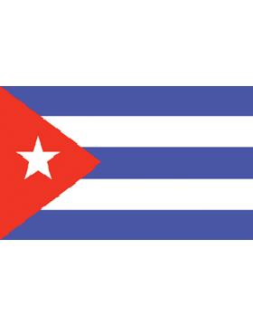 Indoor Flag Cuba (1) 3'x5' No Fringe