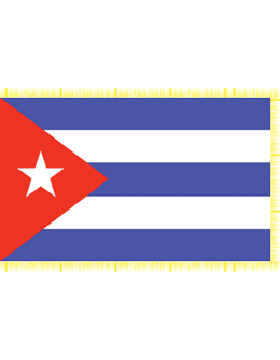 Indoor Flag Cuba (2) 3'x5' With Fringe