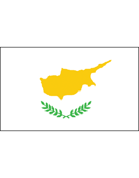 Indoor Flag Cyprus (1) 3'x5' No Fringe