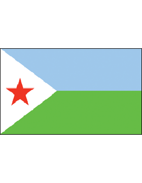 Indoor Flag Djibouti (1) 3'x5' No Fringe