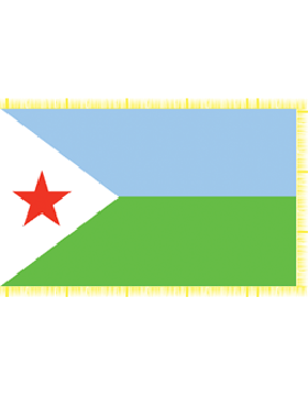Indoor Flag Djibouti (2) 3'x5' With Fringe