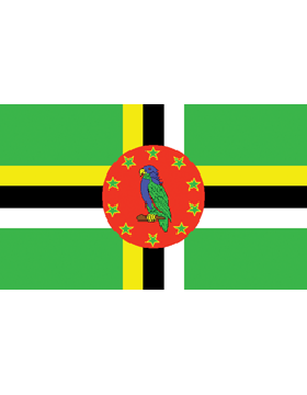 Indoor Flag Dominica (1) 3'x5' No Fringe
