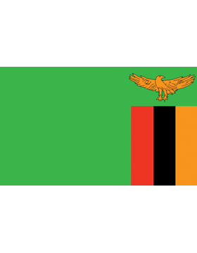 Indoor Flag Zambia (1) 3'x5' No Fringe