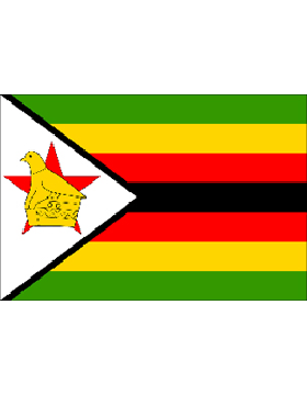Indoor Flag Zimbabwe (1) 3'x5' No Fringe