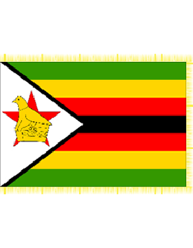 Indoor Flag Zimbabwe (2) 3'x5' With Fringe