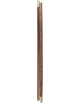 8' x 1.25in Dark Oak Flag Pole Brass with o Ornament