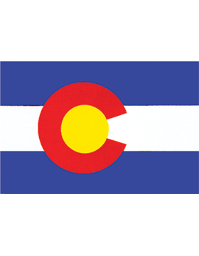 Colorado State Flag Outdoor Header & Grommet Plain