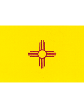 New Mexico State Flag Indoor Pole Hem Plain