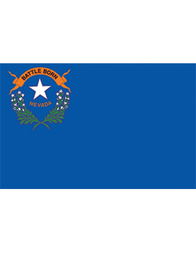 Nevada State Flag Indoor Pole Hem Plain