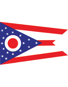 Ohio State Flag Outdoor Header & Grommet Plain