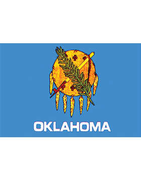 Oklahoma State Flag Outdoor Header & Grommet Plain
