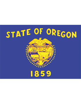Oregon State Flag Outdoor Header & Grommet Plain