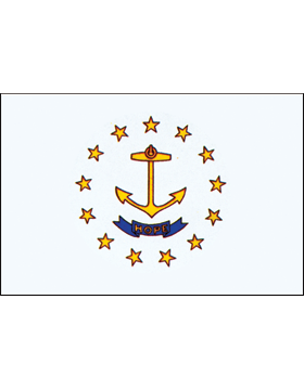Rhode Island State Flag Outdoor Header & Grommet Plain