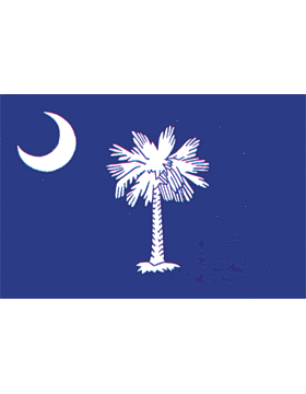 South Carolina State Flag Outdoor Header & Grommet Plain
