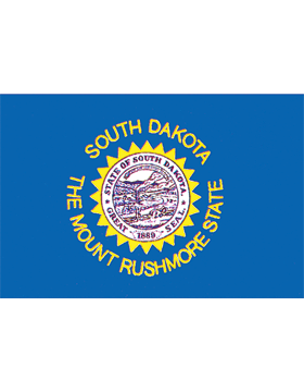 South Dakota State Flag Outdoor Header & Grommet Plain