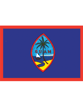 Guam Flag Indoor Pole Hem Plain
