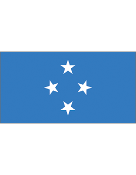 Micronesia Flag Outdoor Header & Grommet Plain