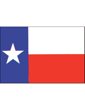 Texas State Flag Indoor Pole Hem Plain