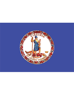 Virginia State Flag Outdoor Header & Grommet Plain