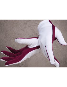 Flash Gloves (G-302D) Maroon and White
