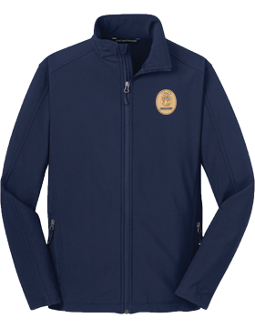 Men's Core Soft Shell Jacket with Custom Embroidered Ship Name, Hull Number