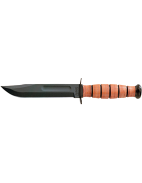 USMC Short Straight Edge Ka-Bar Knife KNF-KB-1250 Leather Sheath