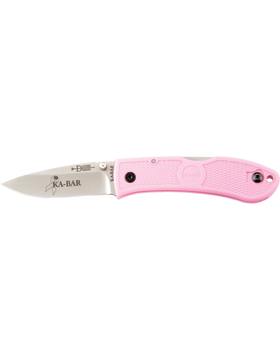 Pink Dozier Folding Hunter Straight Edge Ka-Bar Knife KNF-KB-4062PK